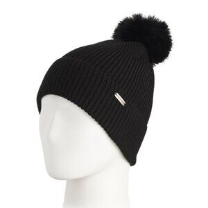NEW STEVE MADDEN Pom Pom Beanie black unisex 069mn